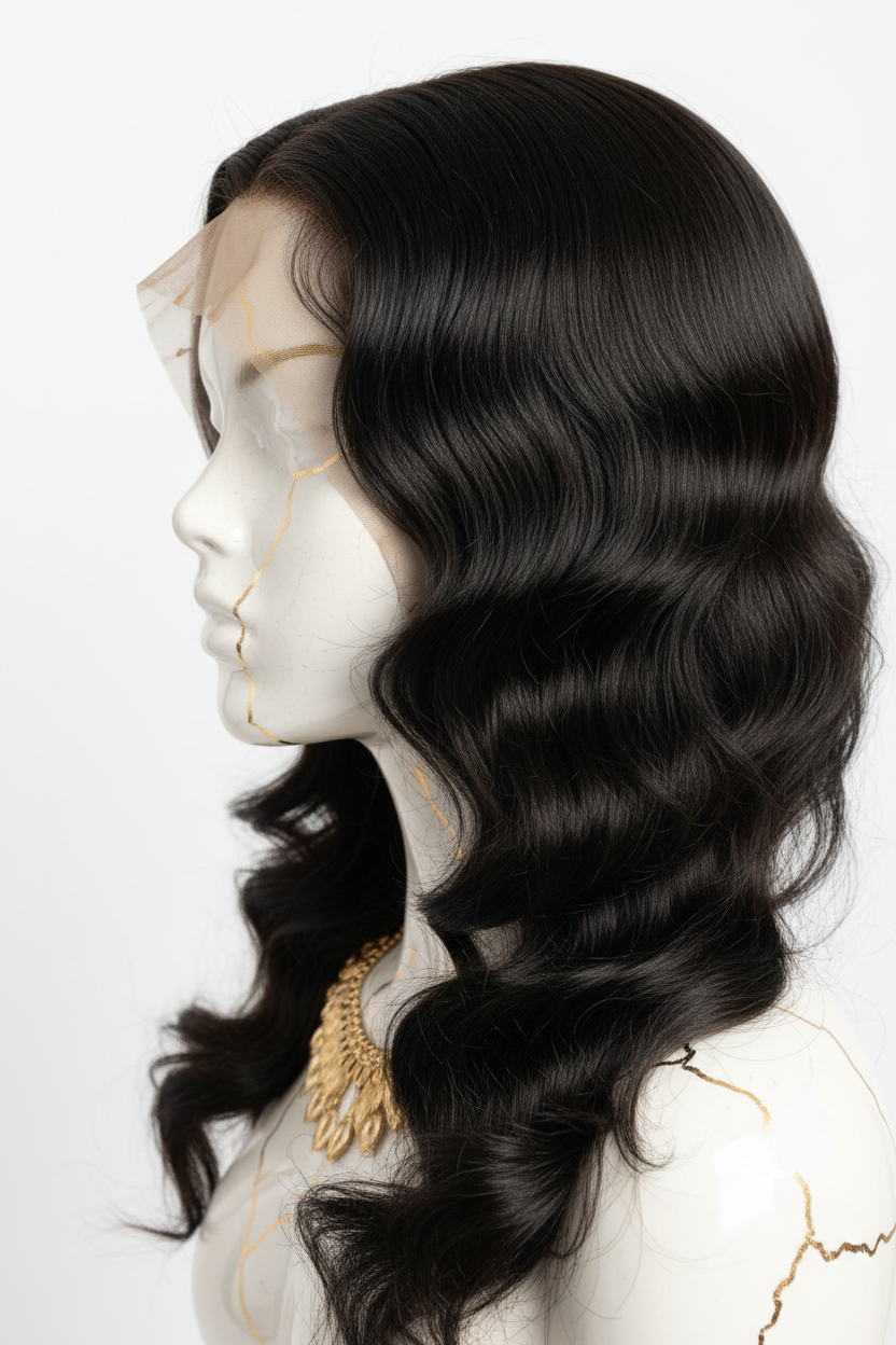 Deep Wave Wig 50.8cm - Side View