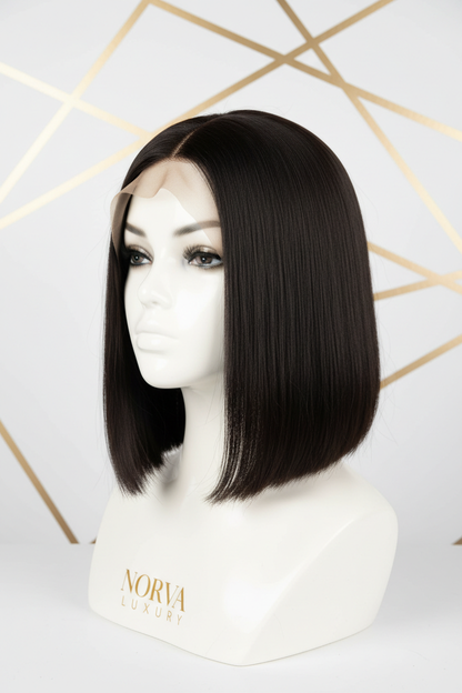 HD Straight Bob 25.4cm Black - Three Quarter