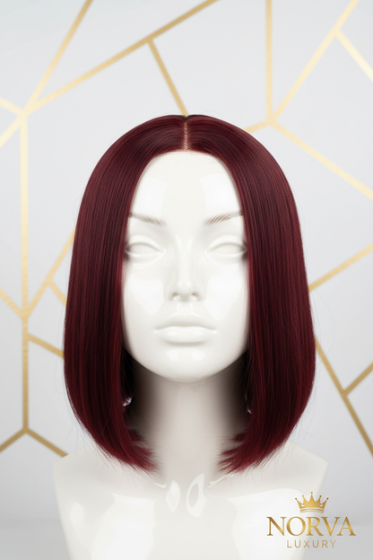 HD Straight Bob 25.4cm Burgundy - Front