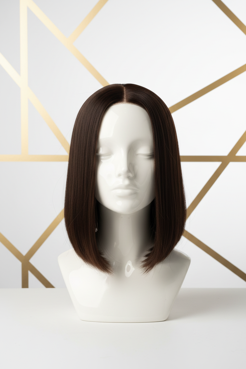 HD Straight Bob 25.4cm Dark Coffee - Front