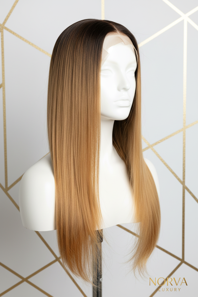HD Straight Wig 55.88cm Honey Blonde - Three Quarter
